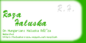 roza haluska business card